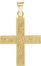 Greek Cross with Ornate Design 14k Yellow Gold Pendant