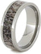 Deer Antler Inlay 8mm Comfort-Fit Titanium Band, Size 12.75