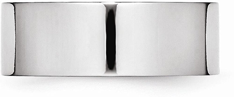 Men's Chromium Cobalt 8mm Comfort-Fit Flat Profile Polished Ring Size 11