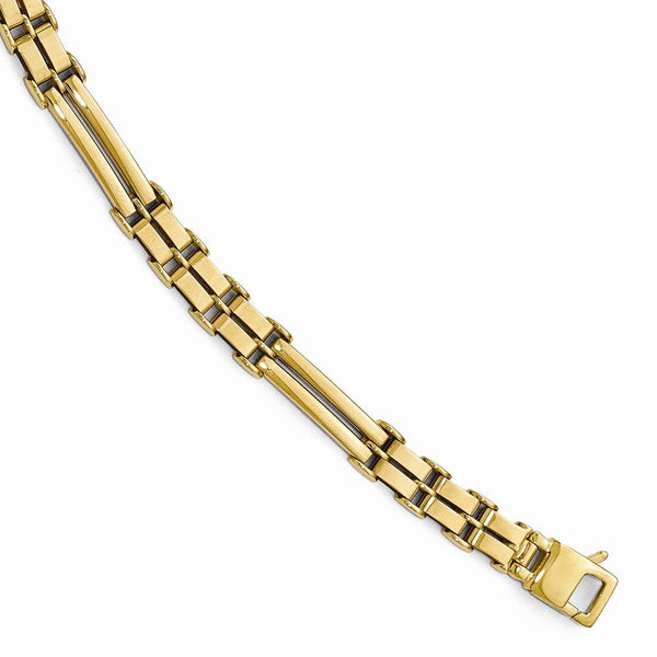 Men's Polished 14k Yellow Gold Link Bracelet, 8.25"