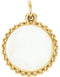 Engrave-able Round Granulated Bead Pendant, 14k Yellow Gold