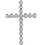 Diamond Paternoster Cross Pendant, Rhodium-Plated 14k White Gold (1.00 Ctw, H+ Color, I1 Clarity)