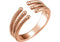 Granulated Bead Negative Space Ring, 14k Rose Gold