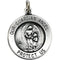 14k White Gold Guardian Angel Medal (15 MM)