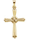 Rope Cross 14k Yellow Gold Pendant (35.00X25.50 MM)