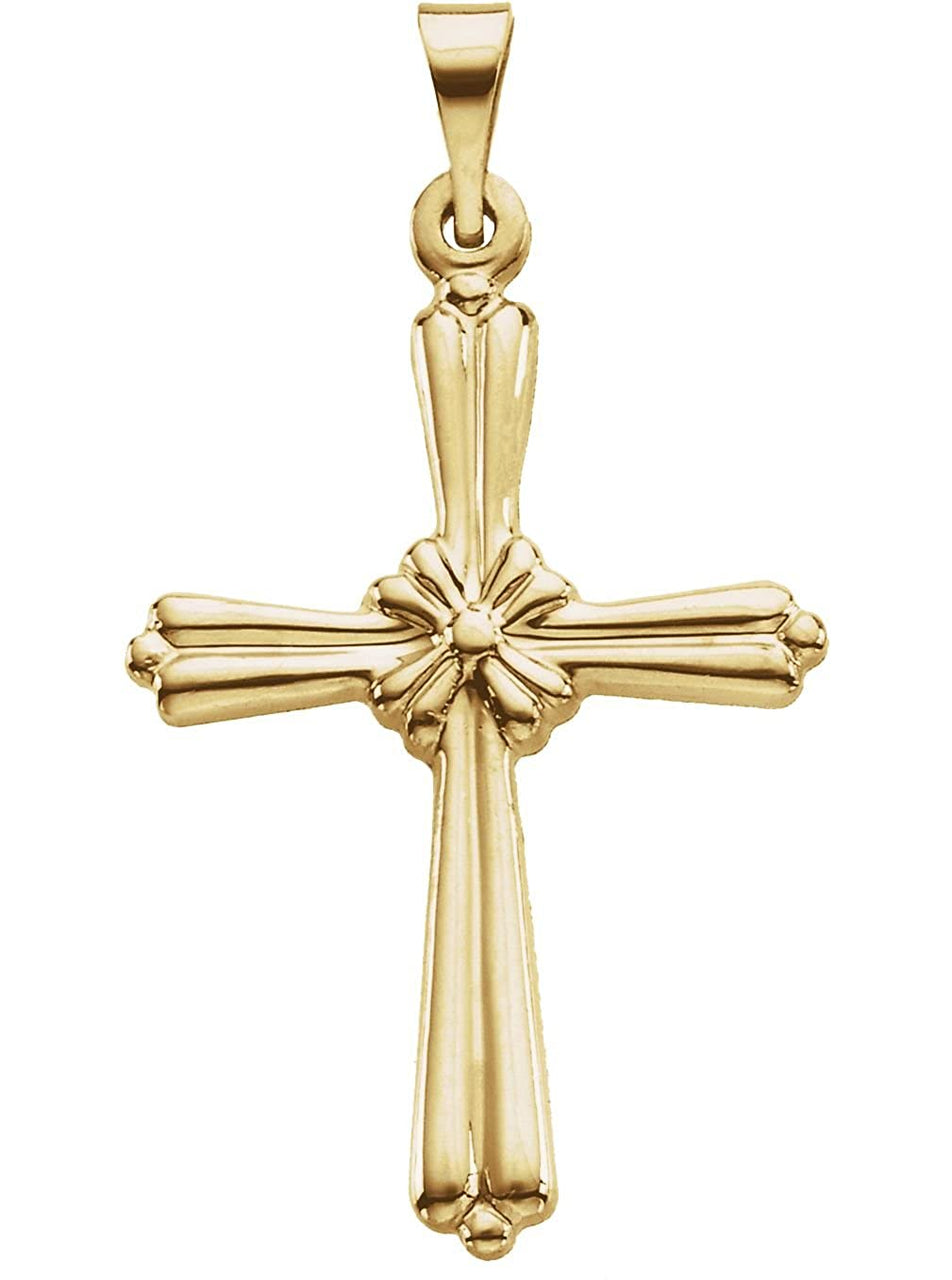 Rope Cross 14k Yellow Gold Pendant (23.00X17.00 MM)