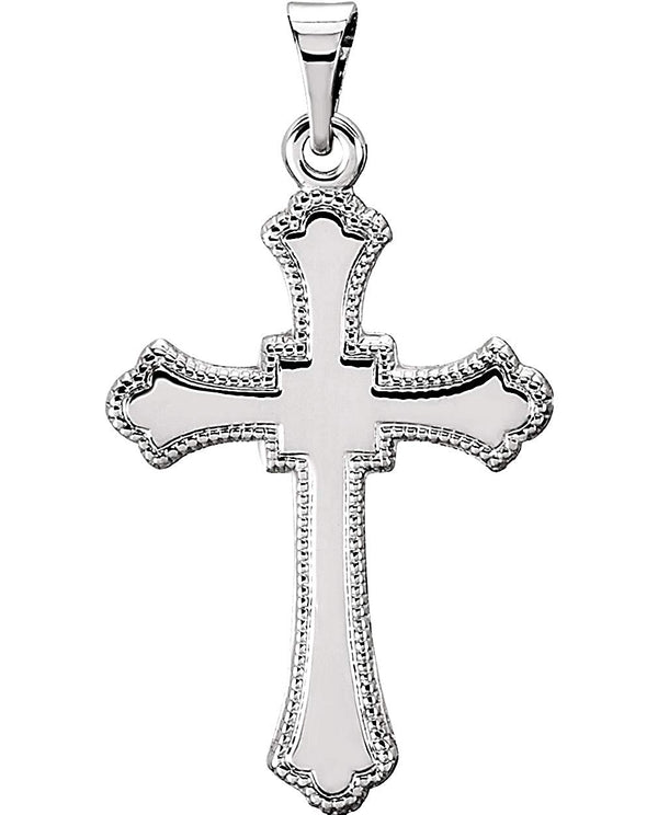 Boy's Platinum Natal Cross Pendant