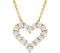 Diamond Heart 14k Yellow Gold Pendant Necklace, 18" (.25 Cttw)