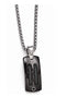 Edward Mirell Black Titanium Cable and Black Spinel With Sterling Silver Bezel Necklace, 20"