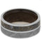 Gibeon Meteorite, Dinosaur Bone, Whiskey Barrel Oak Wood 9mm Comfort-Fit Titanium Band, Size 10.25