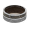 Gibeon Meteorite, Dinosaur Bone, Whiskey Barrel Oak Wood 9mm Comfort-Fit Titanium Band