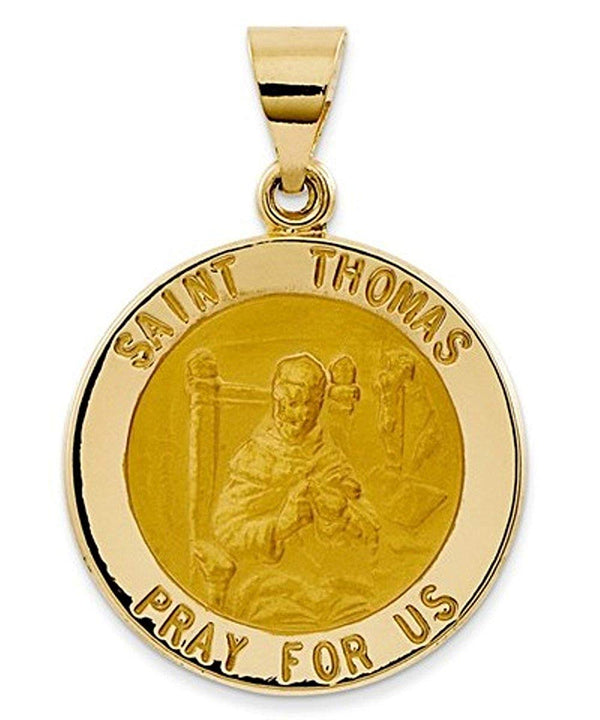 14k Yellow Gold St. Thomas Medal Pendant (22X20MM)