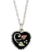 Diamond-Cut Black Heart Pendant Necklace, Sterling Silver, 12k Green Gold, 12k Rose Gold Black Hills Gold, 18''