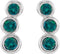 Alexandrite Three-Stone Ear Climbers, Sterling Silver