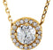 Diamond Halo Necklace, 14k Yellow Gold, 16" (0.2 Ctw, G-H Color, I1 Clarity)