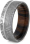 The Men's Jewelry Store (Unisex Jewelry) Gibeon Meteorite, Titanium 8mm Comfort-Fit Ironwood Ring