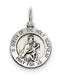 Sterling Silver Queen Of The Holy Scapular Medal Charm Pendant (22X12 MM)