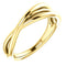 Free-Form Abstract Criss Cross Ring, 14k Yellow Gold, Size 5