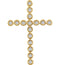 Diamond Paternoster Cross Pendant, 14k Yellow Gold (.25 Ctw, H+ Color, I1 Clarity)