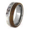 Deer Antler, Whiskey Barrel Oak Wood 8mm Comfort-Fit Titanium Band