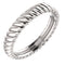 Platinum 3.75mm Comfort-Fit Rope Pattern Band, Size 5