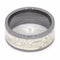 10k White Gold, Palladium, Argentium Sterling Silver Mokume Gane 8.5mm Comfort-Fit Titanium Wedding Band