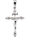 Men's Crucifix Cross 14k White Gold Pendant