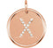 Diamond Initial "X" Pendant, 14k Rose Gold (.06 Ctw, Color GH, Clarity I1)