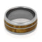 Olive Wood 10mm Comfort-Fit Titanium Wedding Band, Size 10