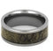 Deer Antler Inlay 8mm Comfort-Fit Titanium Band, Size 9.5