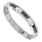 Men's Enamel Camo Design Bracelet, Stainless Steel, 9"