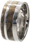 Sindora Wood 7.5mm Comfort Fit Titanium Wedding Band, Size 8.25