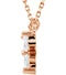 4-Stone Diamond Cluster 14k Rose Gold Pendant Necklace, 16" (.50 Cttw)