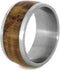 Sterling Silver Cross, Black Ash Burl Wood 10mm Comfort-Fit Matte Titanium Wedding Band