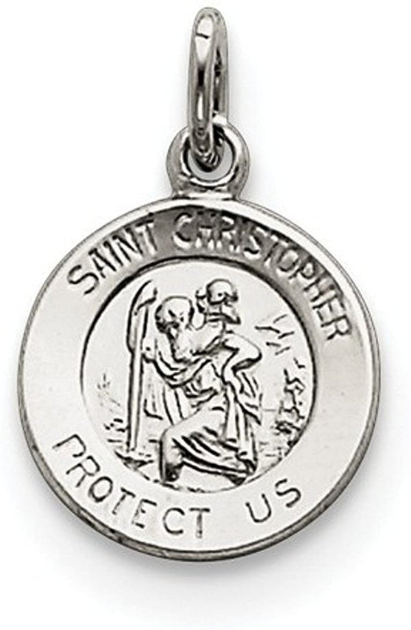 Sterling Silver Saint Christopher Medal (18X11MM)