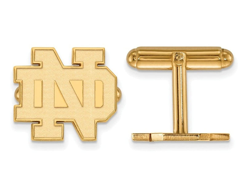 Gold-Plated Sterling Silver University Of Notre Dame Cuff Links, 15X15MM
