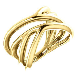 Negative Space Ring, 14k Yellow Gold