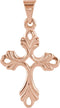 Fleury Cross 14k Rose Gold Pendant (24.5X17 MM)