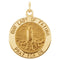 14k Yellow Gold Round Our Lady of Fatima Medal (22 MM)