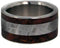 Gibeon Meteorite, Black Ash Burl Wood 10mm Comfort Fit Titanium Band, Size 8.5