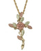 Tree of Life Cross Pendant Necklace, Tri-Color Black Hills Gold, 18"