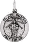 Sterling Silver Round St. Jude Thaddeus Medal (18.5MM)