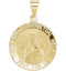 14k Yellow Gold Round Hollow Our Lady of Perpetual Help Medal (14.75 MM)