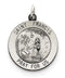 Sterling Silver Antiqued Saint Francis Medal (25X20MM)