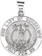 14k White Gold Round Hollow Our Lady of Guadalupe Medal (15 MM)