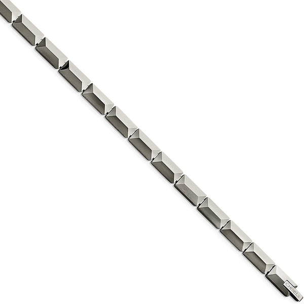 Men's Polished Tungsten 6mm Link Bracelet, 8.25 Inches