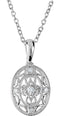 5-Stone Diamond Pendant Necklace, Sterling Silver, 18" (.05 Ctw)