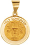 14k Yellow Gold Round Hollow Holy Communion Medal (14.75 MM)