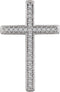 Diamond Chapel Cross Rhodium-Plated 14k White Gold Pendant (.33 Ctw, H+ Color, I1 Clarity)