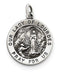 Sterling Silver Antiqued Our Lady Of Lourdes Medal (24X14MM)